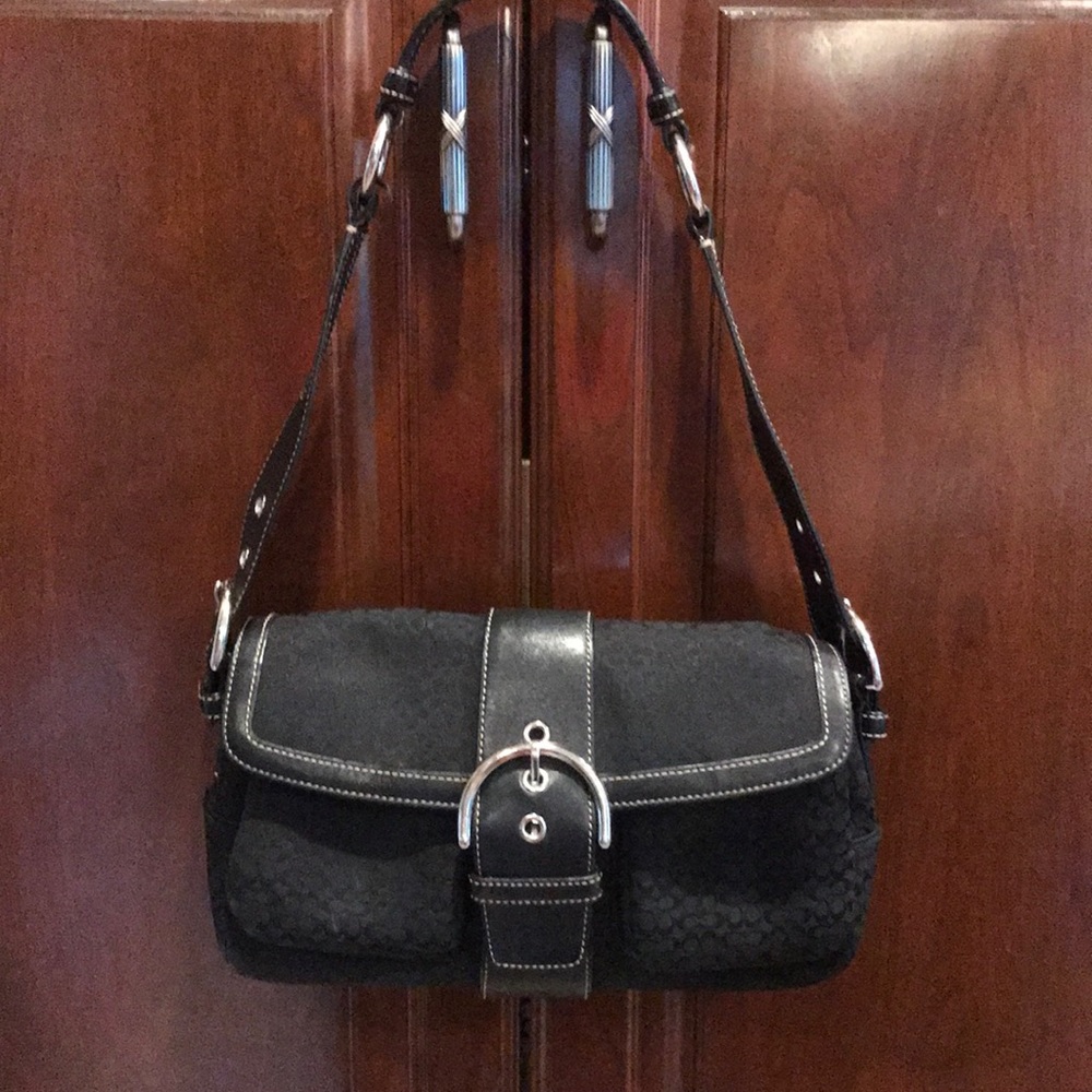 Coach mini logo black bag